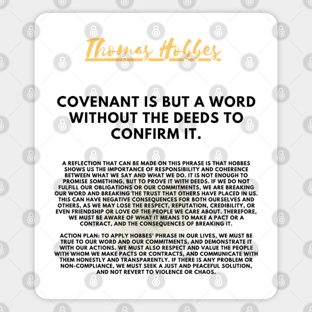 The need for action to fulfill the covenant according to Hobbes Magnet by CachoGlorious